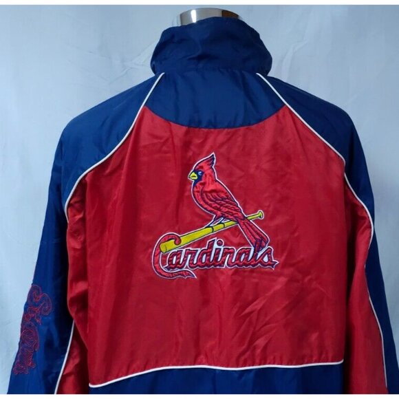 G-III Carl Banks MLB St Louis Cardinals Baseball Large Full Zip Spellout Jacket - Picture 6 of 16